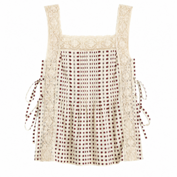Dark Brown Off-Shoulder Ruched Crop Top with Gold Ring Detail