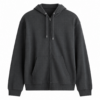 Charcoal Full-Zip Hooded Sweatshirt