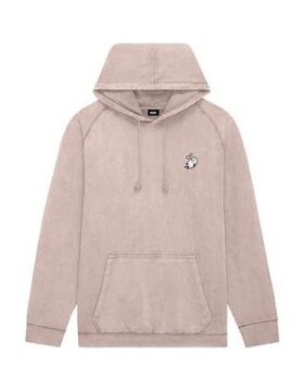 Dusty Pink Acid Wash Pullover Hoodie