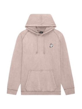 Dusty Pink Acid Wash Pullover Hoodie
